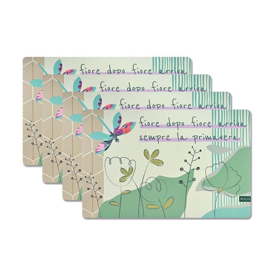 SET 4 TOVAGLIETTE AMERICANE DECORO NATURAL WALD