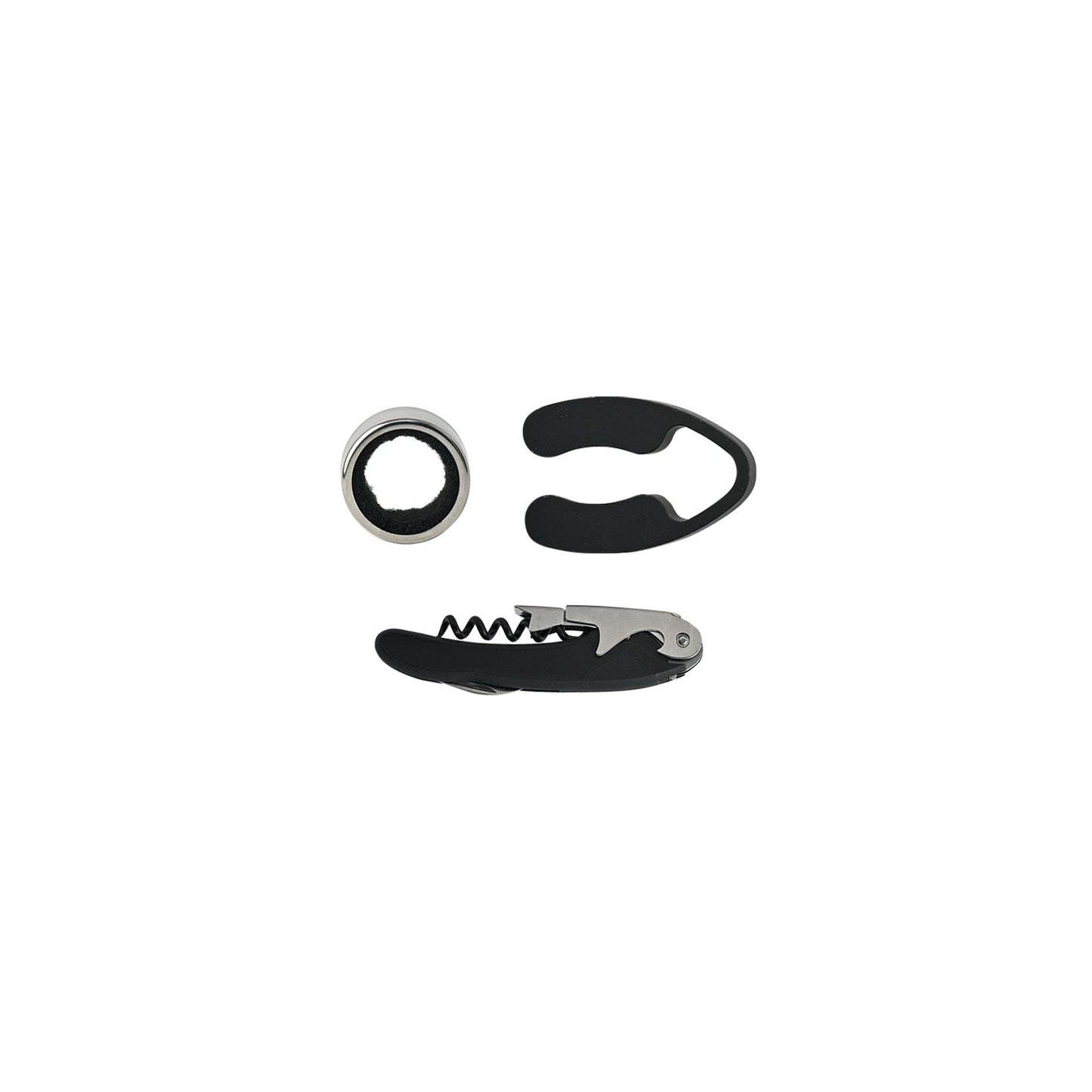 SET VINO CON SALVAGOCCIA TAGLIA CAPSULA E CAVATAPPI WALD