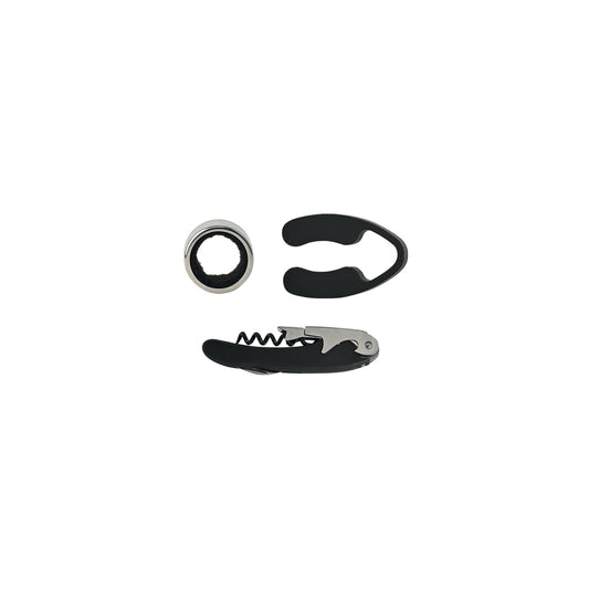 SET VINO CON SALVAGOCCIA TAGLIA CAPSULA E CAVATAPPI WALD