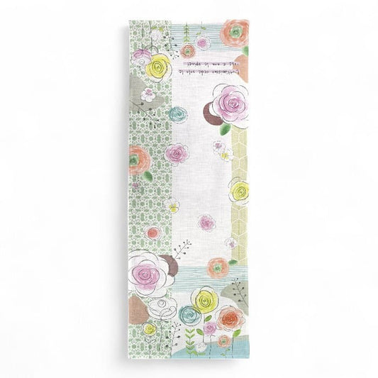 RUNNER CON DECORO NATURAL  100% COTONE WALD