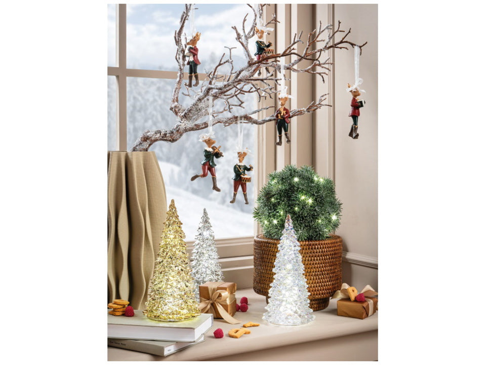 ALBERO TRASPARENTE CON LED  COLLEZIONE SENTIERO DI CRISTALLO L'OCA NERA