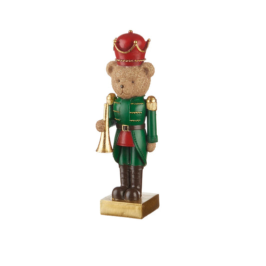 DECORO TEDDY PICCOLO CON TROMBA L'OCA NERA