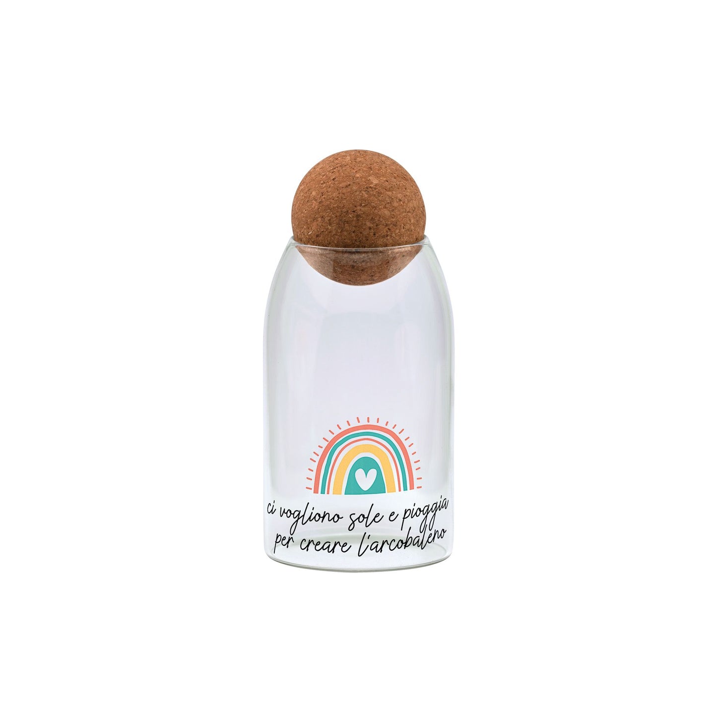 Barattolo in vetro borosilicato con tappo in sughero