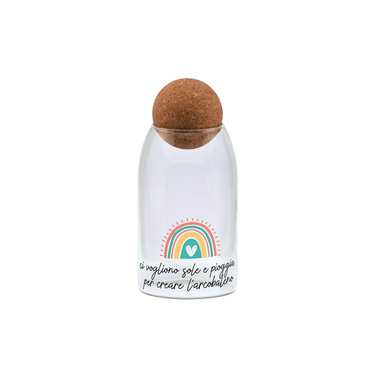 Barattolo in vetro borosilicato con tappo in sughero