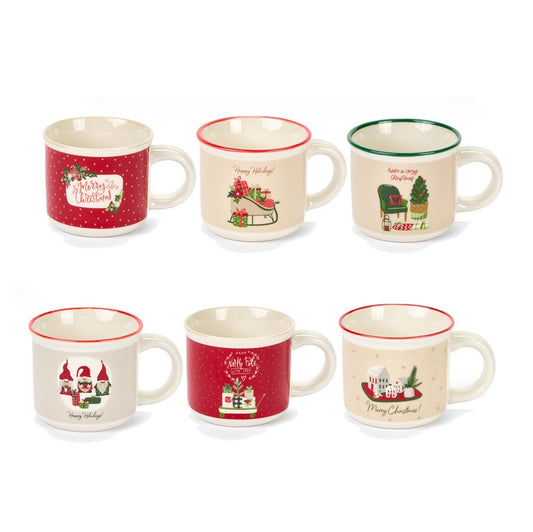 Tazzina natalizia in porcellana di NUVOLE DI STOFFA