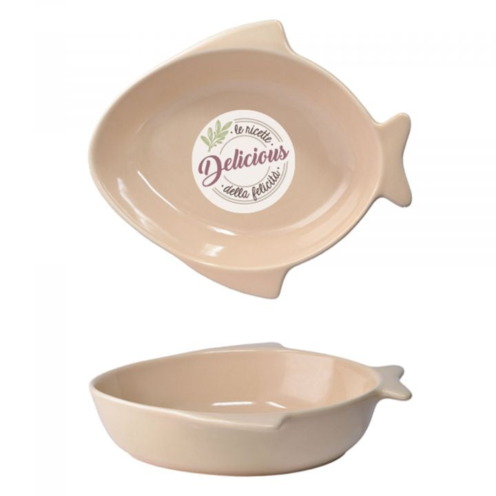 Pirofila monoporzione Pesce beige di WALD