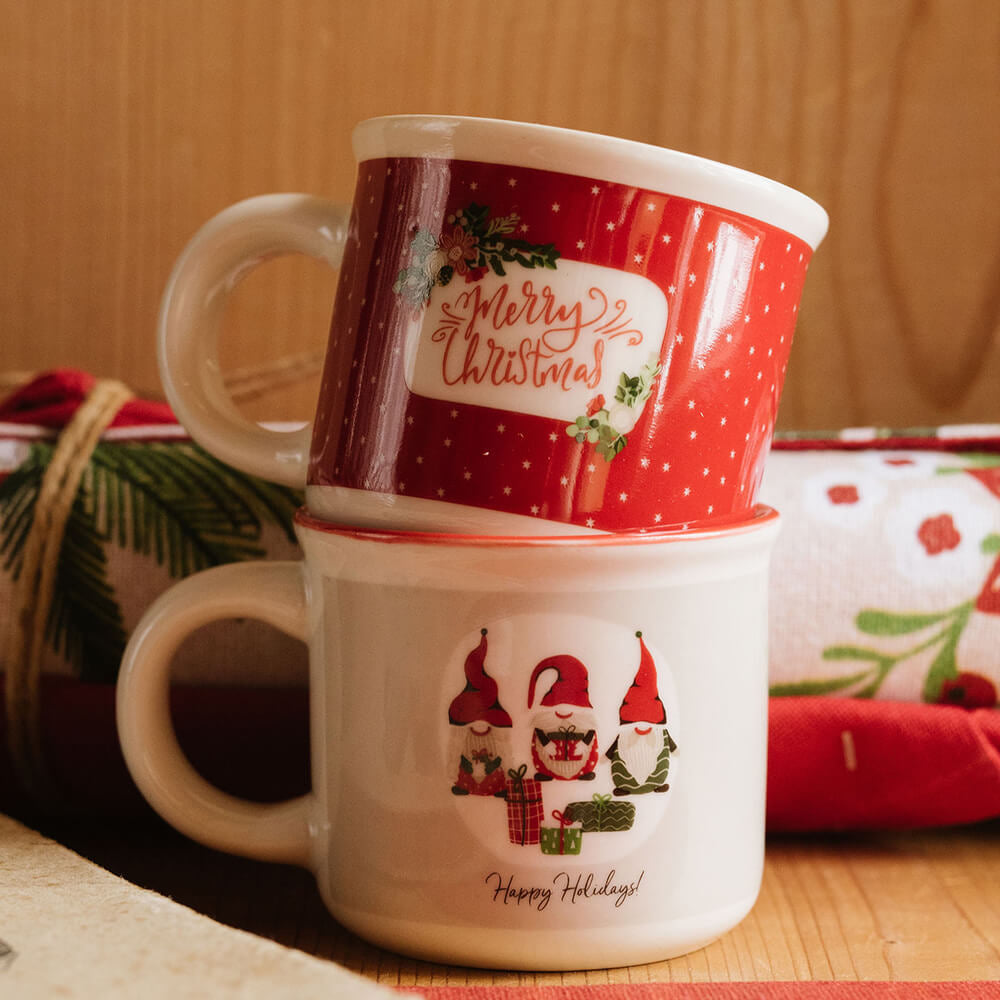 Tazzina natalizia in porcellana di NUVOLE DI STOFFA