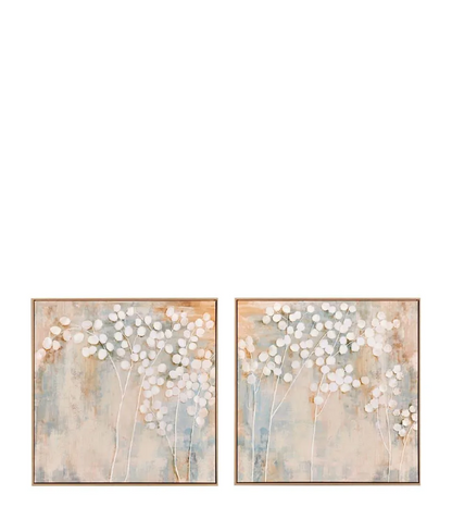 Set di 2 quadri con cornice Fantasia floreale - L’Oca Nera