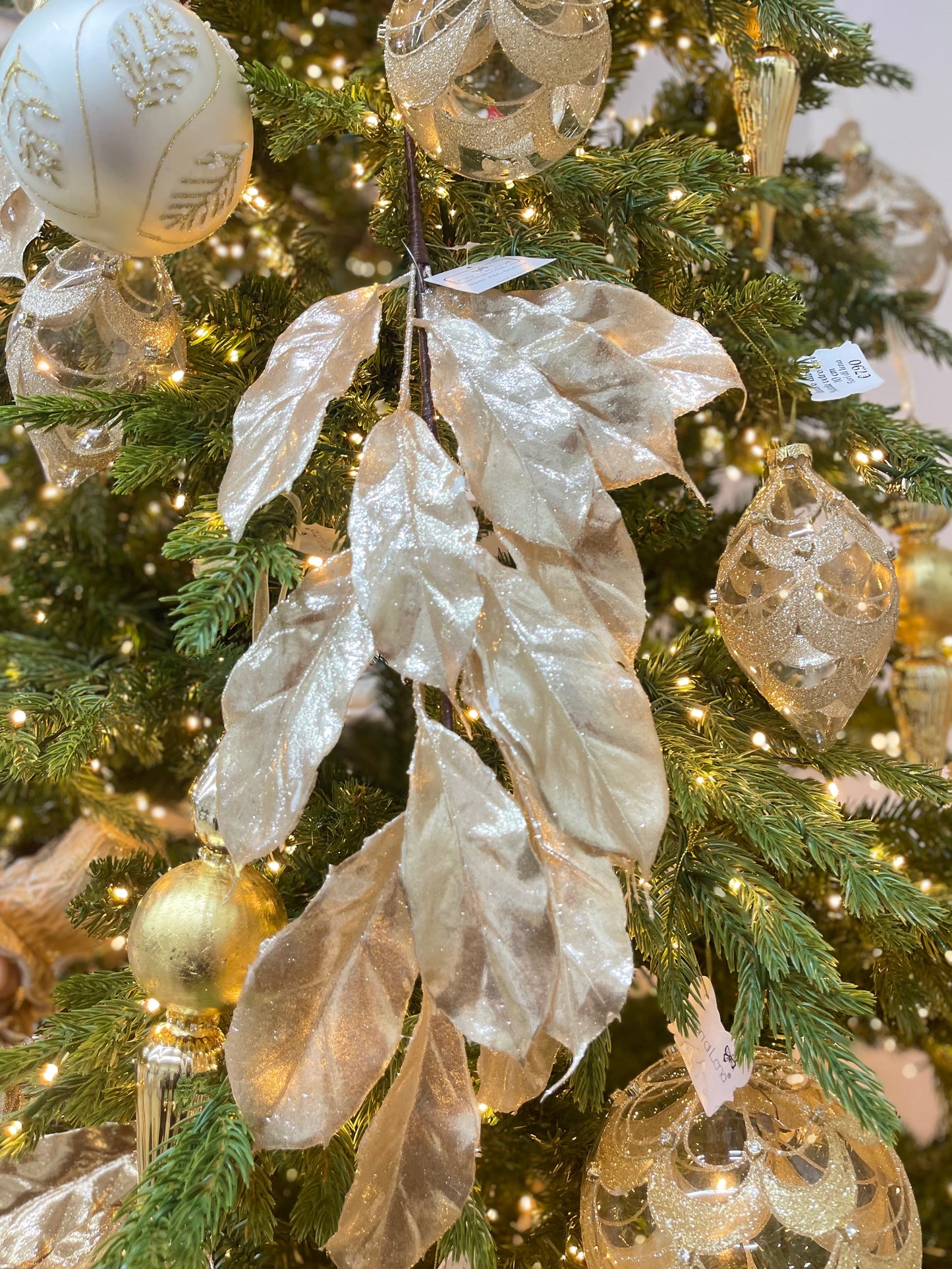 Ramo decorativo natalizio glitter 75 cm - Fiori di Lena