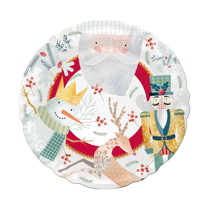 PIATTO PORTATA DOLCE DECORATO RACCONTO DI  NATALE   WALD