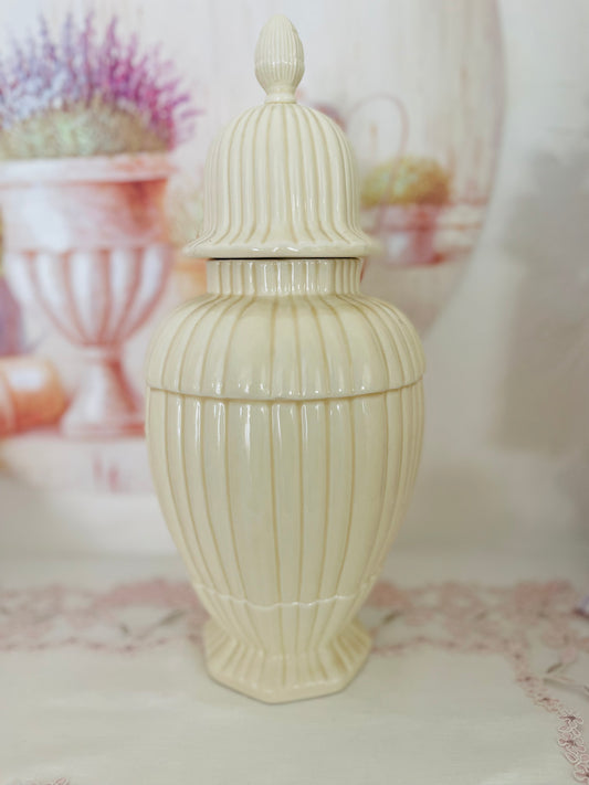 Potiche Decorativa in Ceramica Avorio | Ego