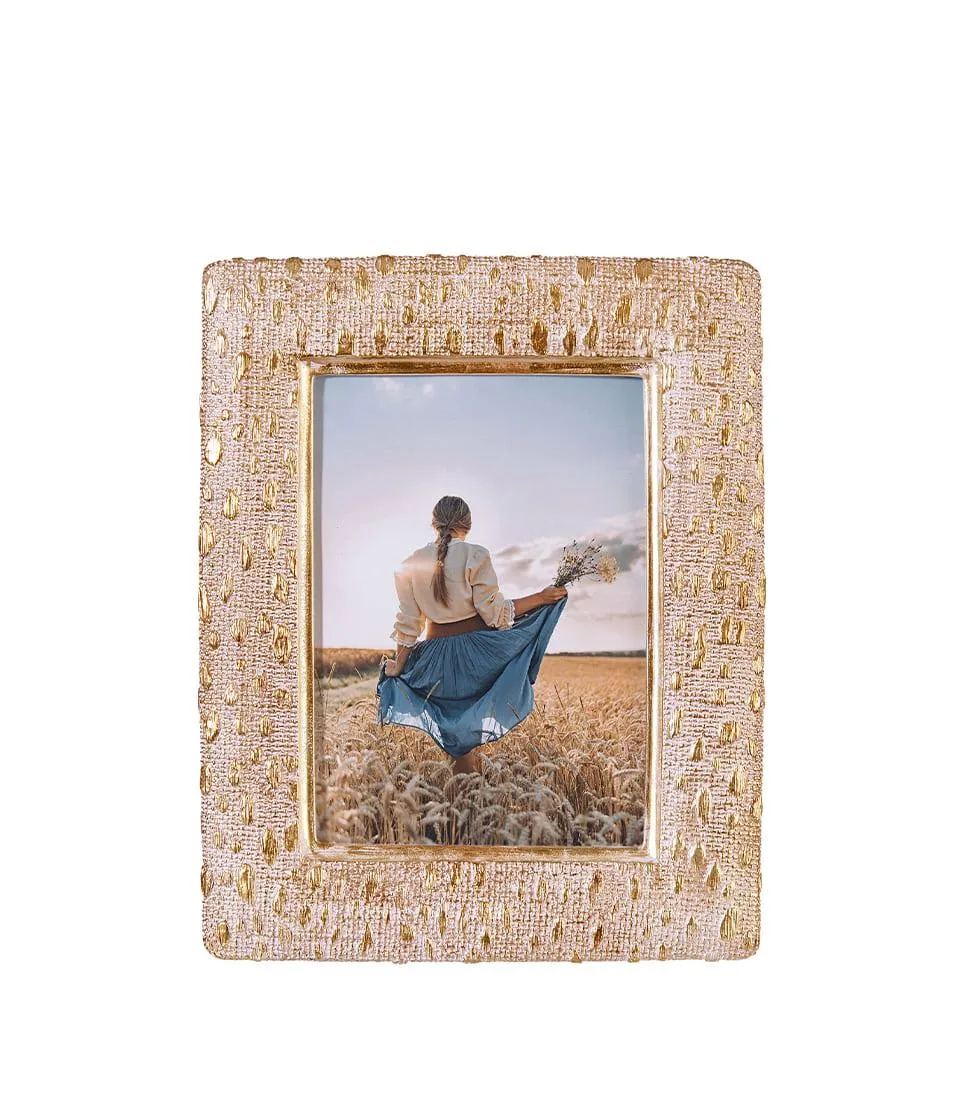 Portafoto Rettangolare Texture Oro – L’Oca Nera