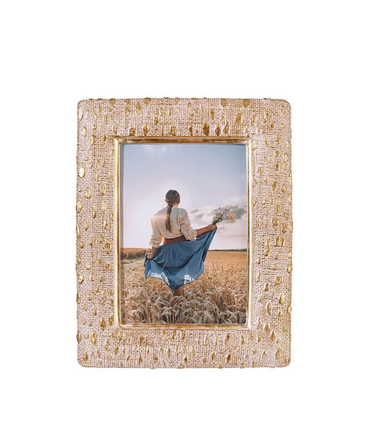 Portafoto Rettangolare Texture Oro – L’Oca Nera