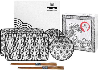 Set di Piatti Giapponesi in Porcellana di Tokyo Design Studio – 8 Pezzi
