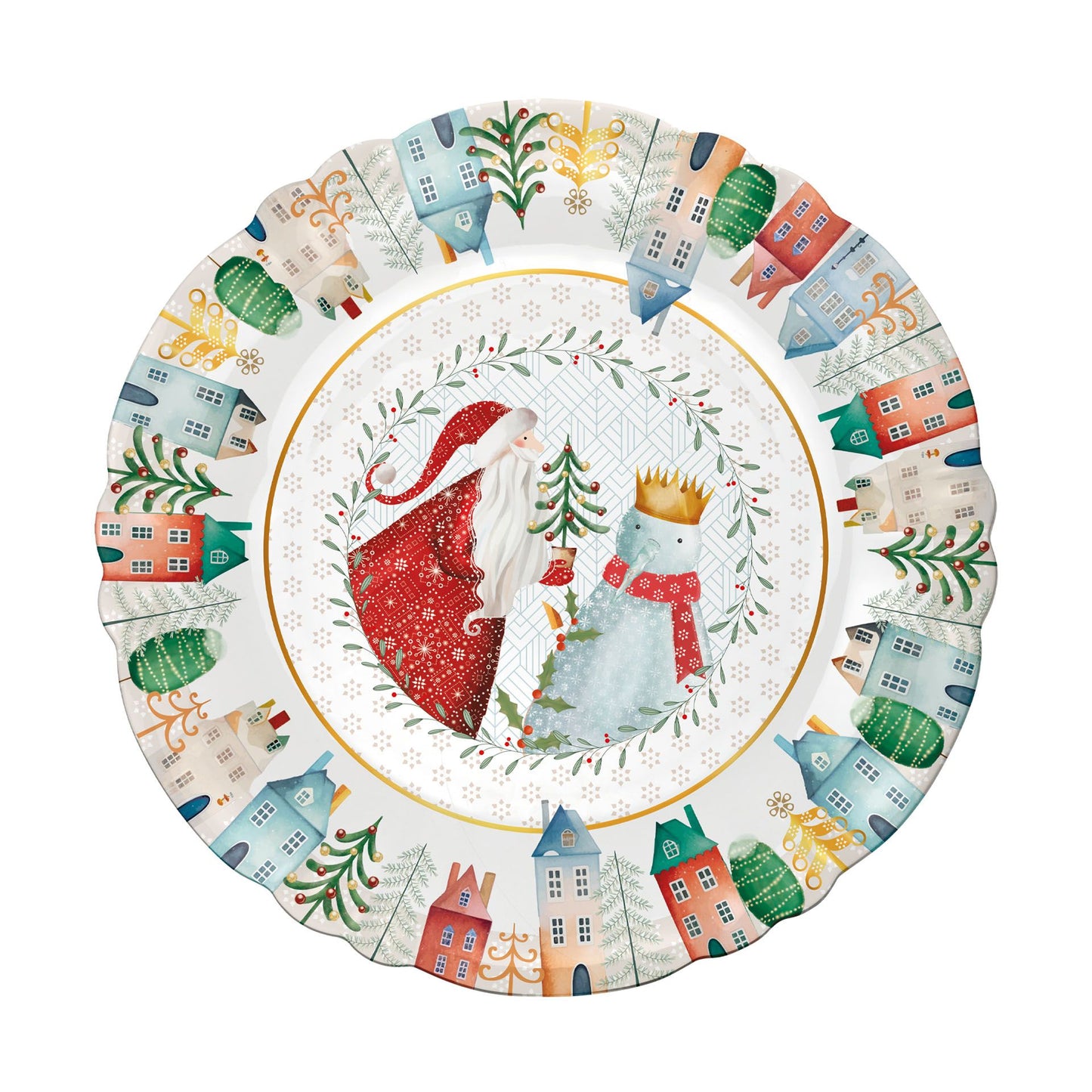 PIATTO  DOLCE DECORO PAESAGGI WALD