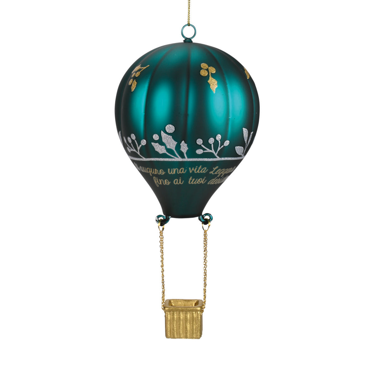 DECORO IN VETRO MONGOLFIERA GRANDE UNA VITA LEGGERA  WALD