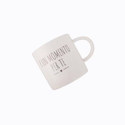 Tazza con piattino porta biscotti in ceramica – Nuvole di Stoffa