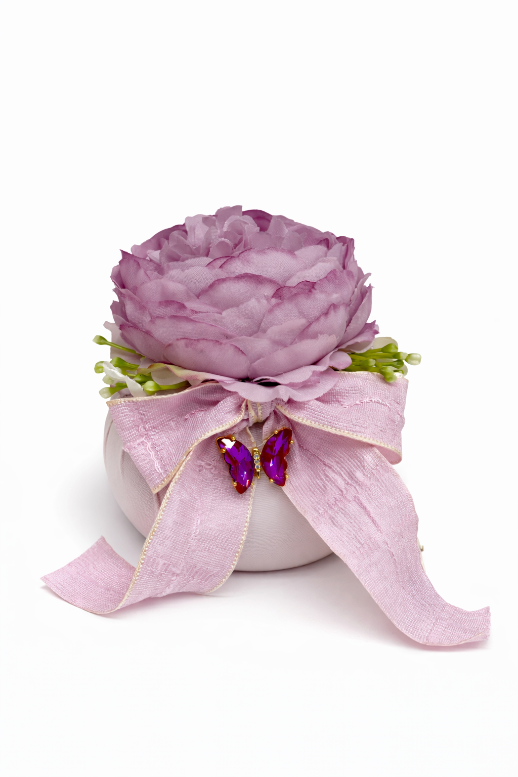 Fiori di Lena - Pouf con Ranuncolo e Farfalla
