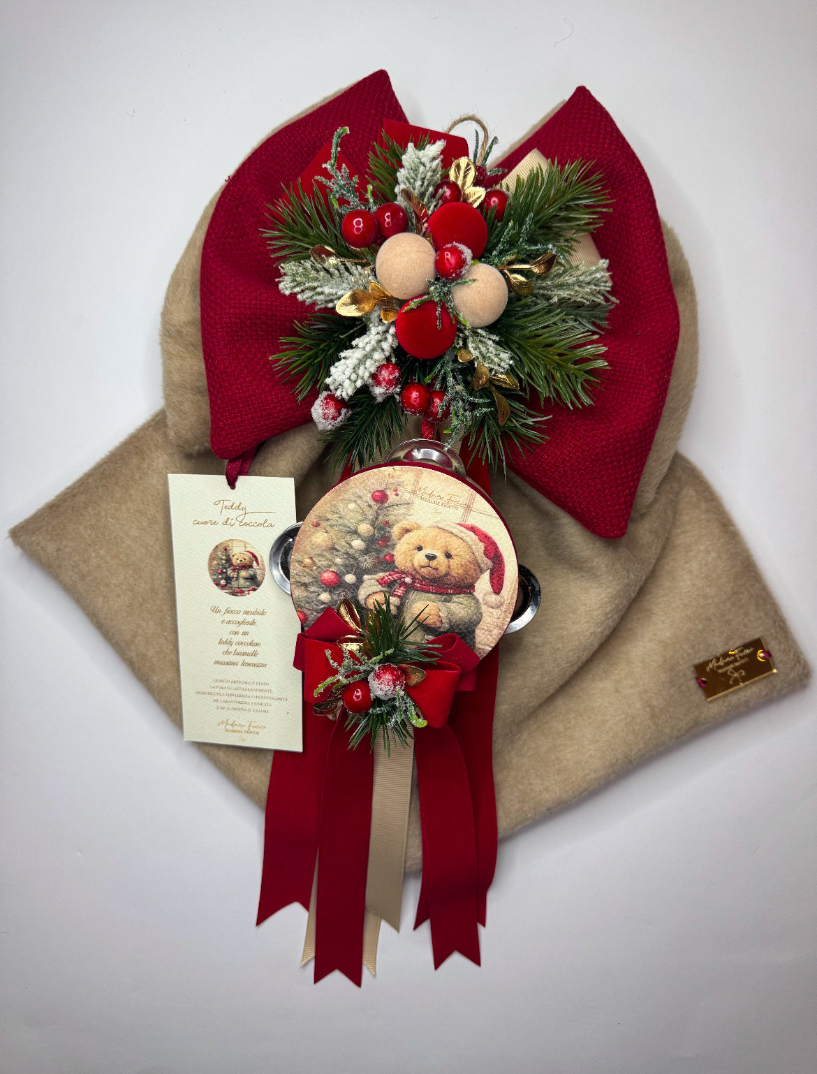 Fiocco Teddy “Cuore di Coccole” - Madame Fioccò