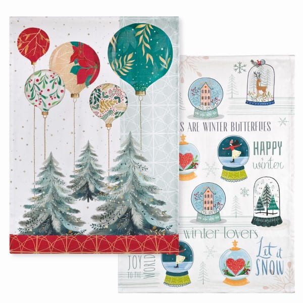 SET 2 STROFINACCI ALBERI + BOULE DE NEIGE WALD