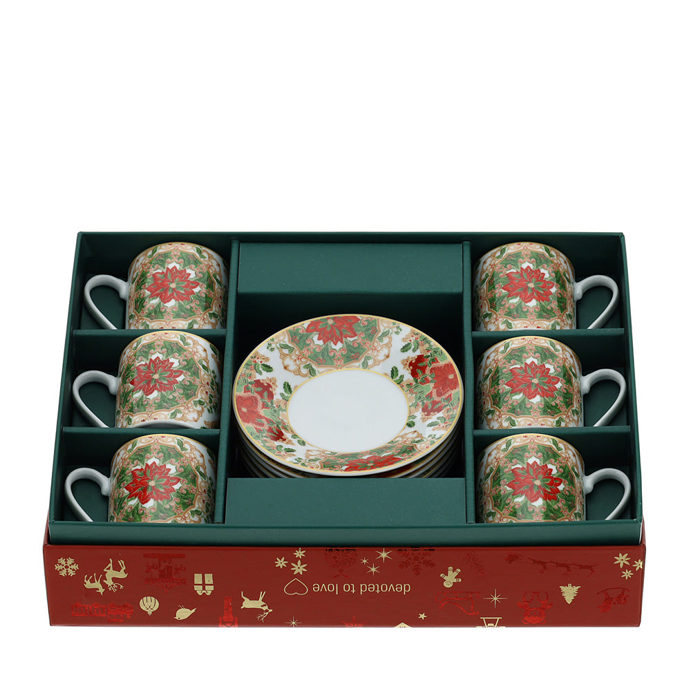 Set 6 Tazzine Caffè in Porcellana Hervit - Collezione Bukhara