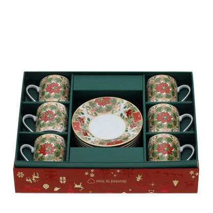 Set 6 Tazzine Caffè in Porcellana Hervit - Collezione Bukhara