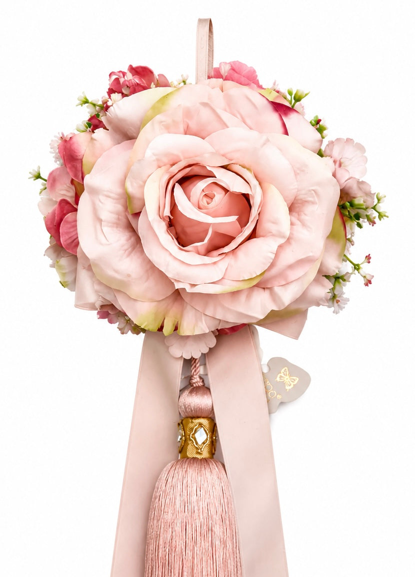 Fiore da Parete con Nappa Rosa – Fiori di Lena