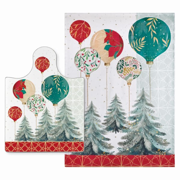 SET TAGLIERE + STROFINACCIO NATALIZIO ALBERI WALD