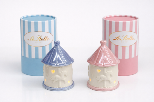 Giostrina LED in ceramica con luce calda con astuccio - Le Stelle