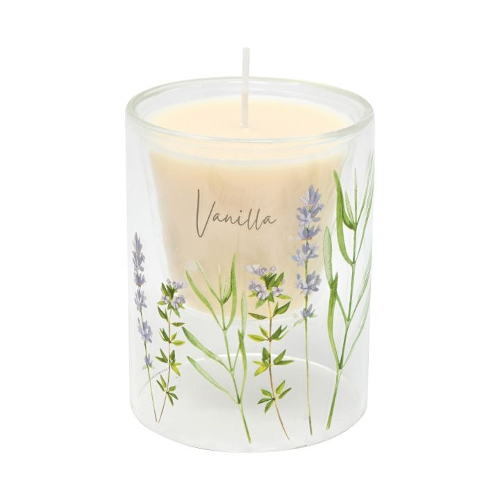 Candela WALD in Vetro Borosilicato Profumata – Collezione Trasparenze 9,5 cm
