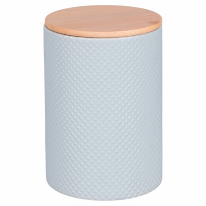 Set 3 barattoli cucina in gres Circle con coperchio bambù - VdE Tivoli