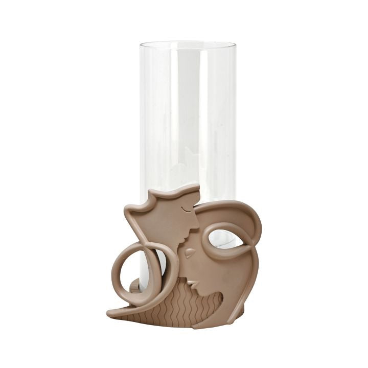 WALD Lampada Vaso “Sentimento” in vetro e resina 26 cm – Collezione Voilà