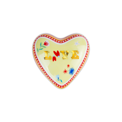 BACI MILANO Cuore piccolo in porcellana Mamma Mia