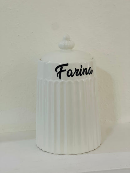 Barattolo Farina in Ceramica Bianca | EDG