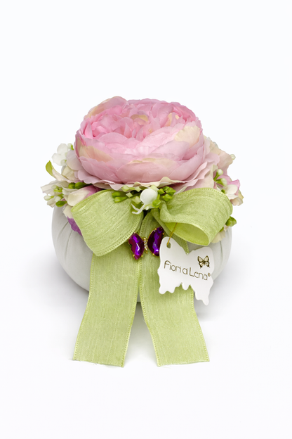 Fiori di Lena - Pouf con Ranuncolo e Farfalla