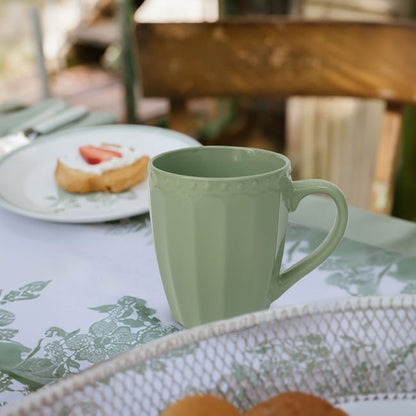 Tazza in Stoneware Verde – Collezione Sunday | Nuvole di Stoffa