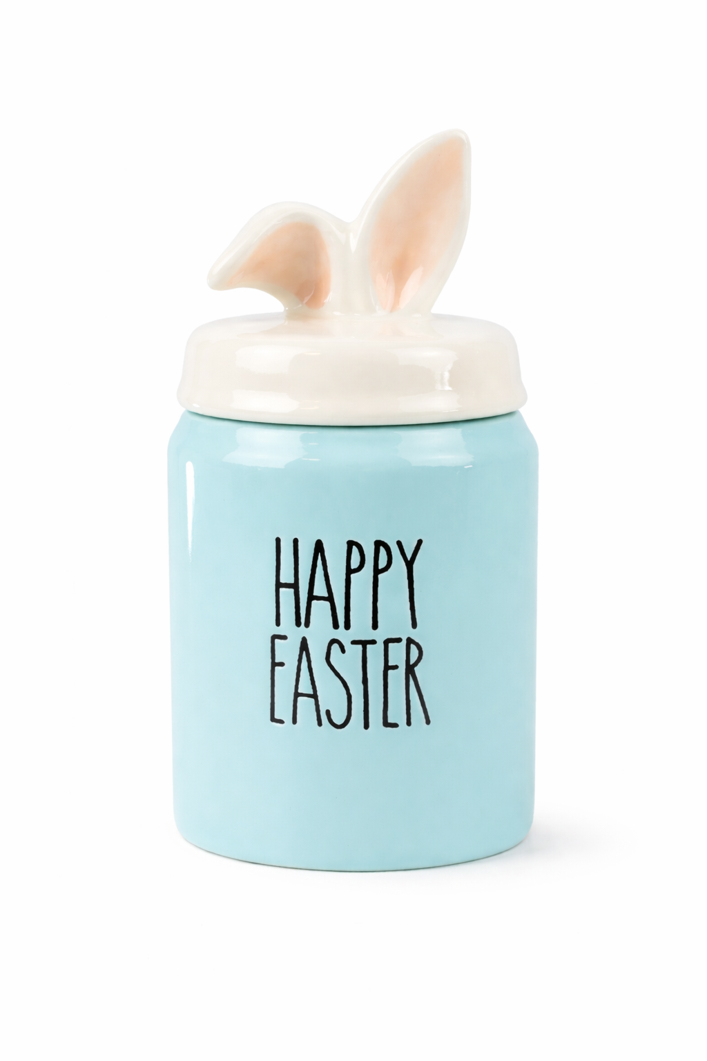 Hoff-Interieur Barattolo pasquale con coperchio orecchie di coniglio Happy Easter