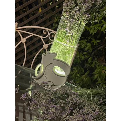 WALD Lampada Vaso “Sentimento” in vetro e resina 26 cm – Collezione Voilà