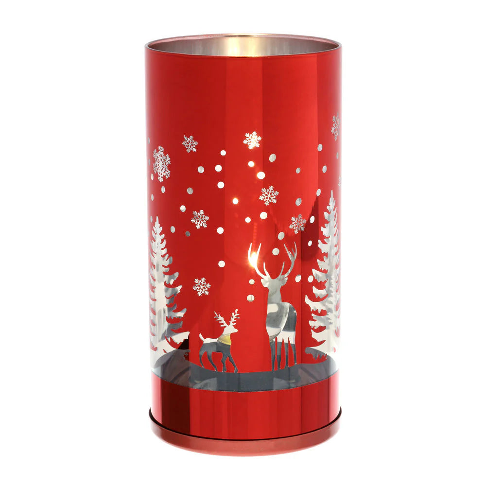 Hervit Lampada in Vetro Rosso Natalizia