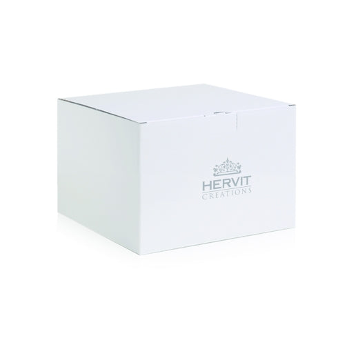 Hervit Sacra Famiglia in Gres Bianco e Oro – 26 cm