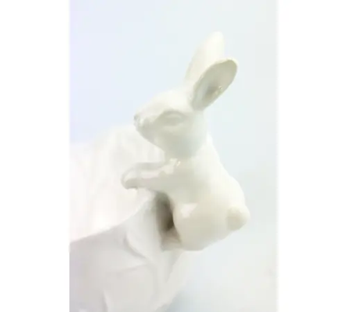 Hoff-Interieur Ciotola con coniglio White Cabbage in ceramica 17 cm