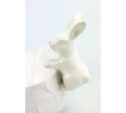 Hoff-Interieur Ciotola con coniglio White Cabbage in ceramica 17 cm