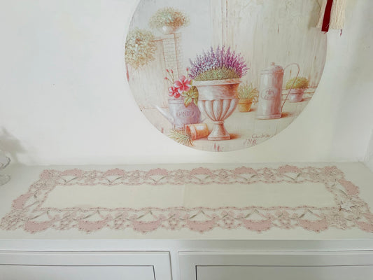 Runner Ricamato “Fiori di Lena” – Made in Italy