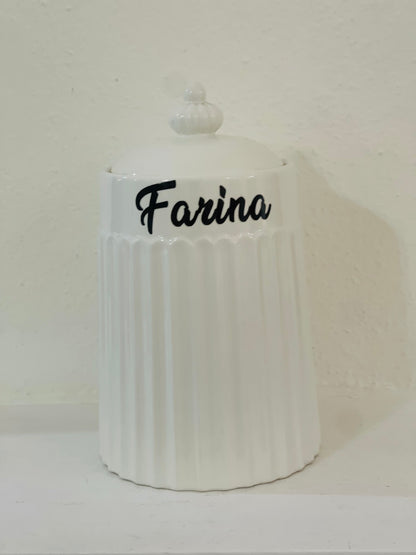 Barattolo Farina in Ceramica Bianca | EDG