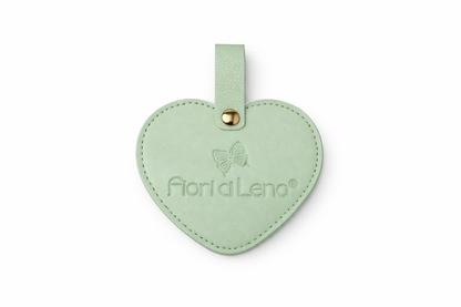 Specchietto da borsa cuore con custodia – Fiori di Lena