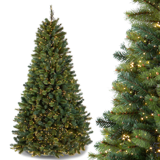 Albero di Natale Artificiale con Luci LED - H 240 cm