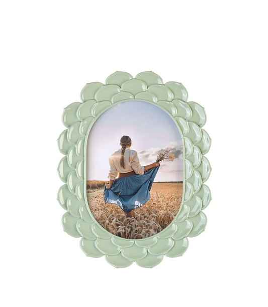Portafoto Ovale Decorativo Verde – L’Oca Nera