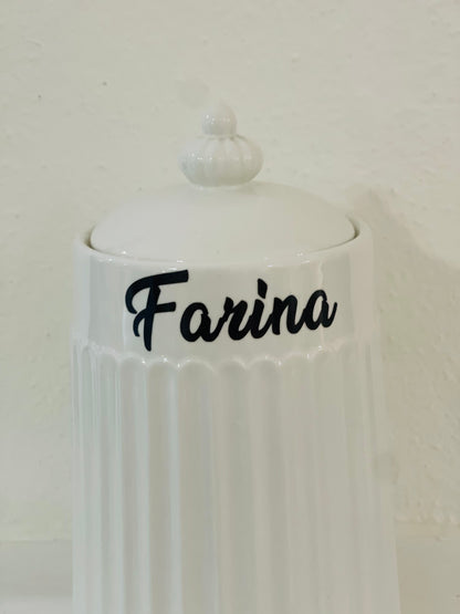 Barattolo Farina in Ceramica Bianca | EDG
