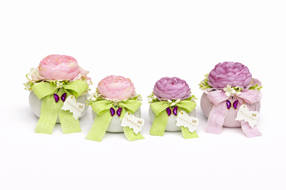 Fiori di Lena - Pouf con Ranuncolo e Farfalla