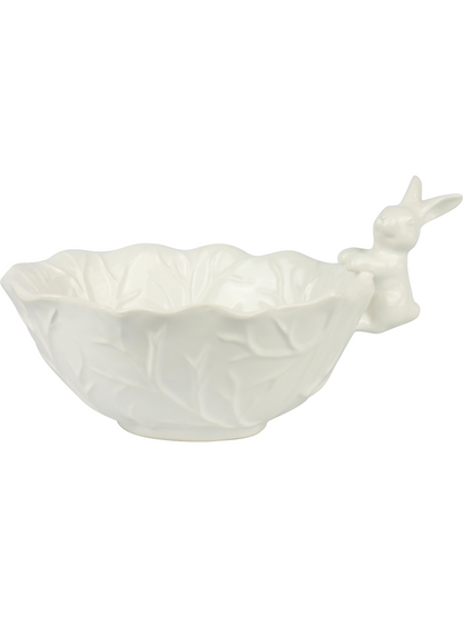 Hoff-Interieur Ciotola con coniglio White Cabbage in ceramica 17 cm